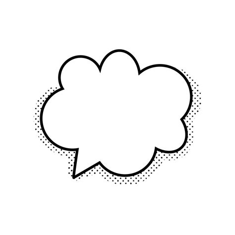 speech bubble frame for comic text isolated white background. Empty ...