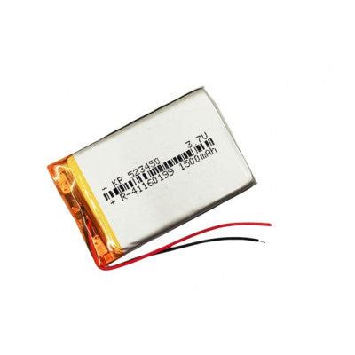 3.7V 1500mAH (Lithium Polymer) Lipo Rechargeable Battery Model KP-5234 ...