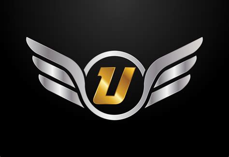English alphabet U with wings logo design. Car and automotive vector ...