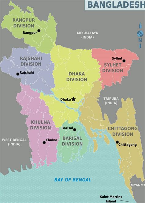 Map Of Bangladesh Division
