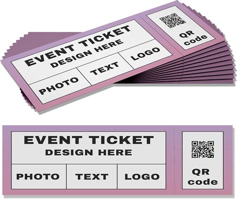 Amazon.com : SOJVV 200 Pcs Custom Tickets for Events, Personalized ...