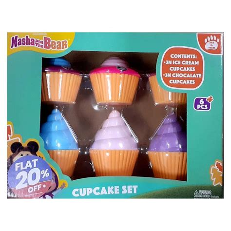 Striders Masha and the Bear Cupcake Set — Toycra