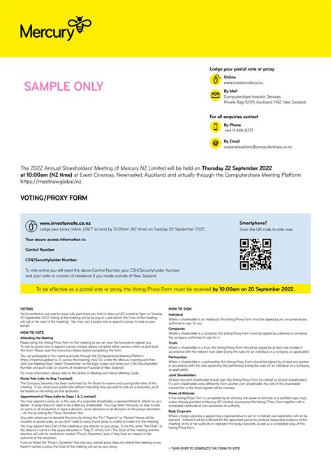 Proxy Voting Forms Oregon 的图像结果