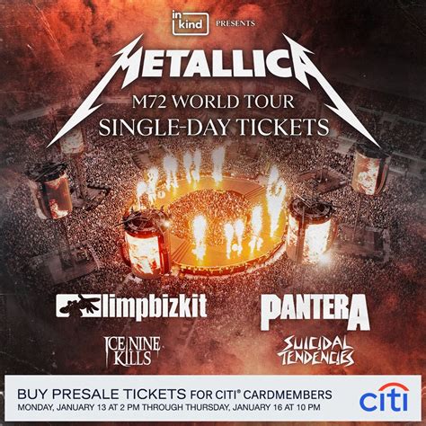 Metallica | @citibank cardmembers have special access to #CitiPresale ...