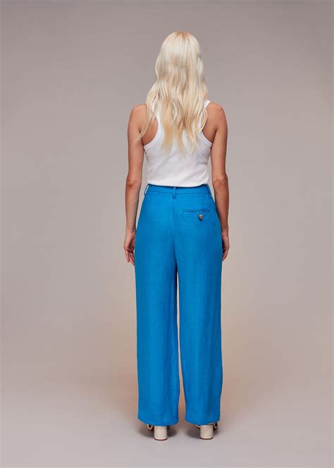 Blue Leonie Linen Trouser | WHISTLES
