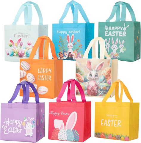 Amazon.com: Linelglobal Easter Gift Bag with Handle Happy Easter Non ...