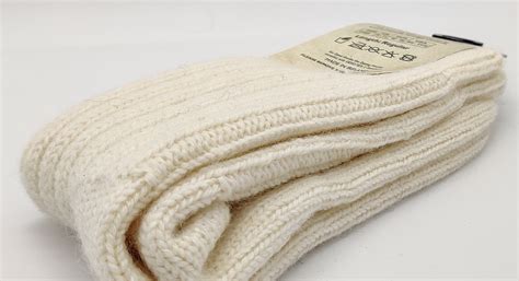 Irish Thick Wool Socks – Cream – 100% Pure New Wool – Hiking/Boot Socks ...