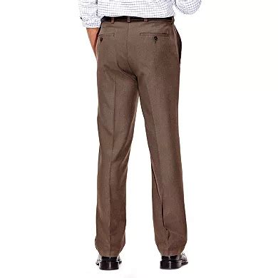 Men's Haggar® Cool 18® Classic-Fit Flat-Front No-Iron Expandable Waist ...