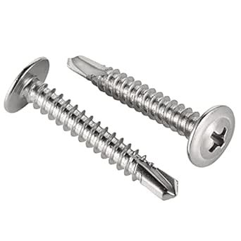 #8 x 1-1/2" Phillips Truss Head Self-Drilling Tek Screw, 100 PCS Self ...