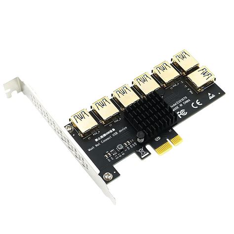Buy PCIE 1 to 7 USB 3.0 Slot PCI-E PCI Express Riser Card 1x to 16x ...