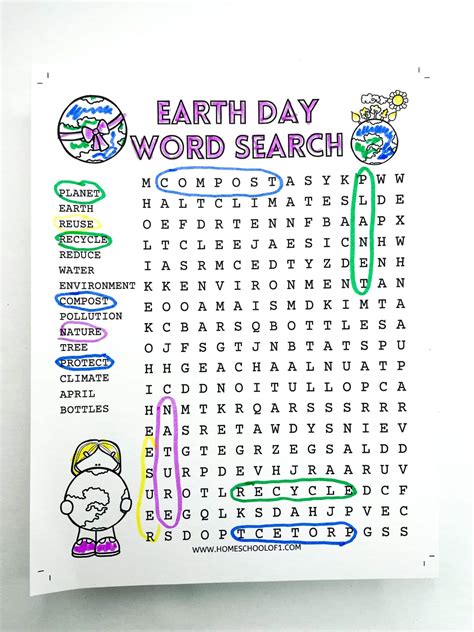 Planet Earth Word Search Free Earth Day Word Search Printable For Kids