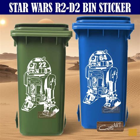 Buy R2-D2, Wheelie Bin Decal: Star Wars Robot Droid, Custom Number ...
