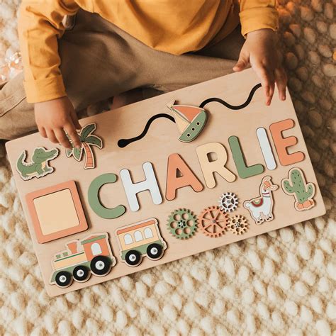 Personalized Custom First Name Wooden Puzzle Educational Toys For ...
