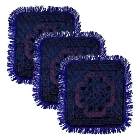 Kuber Industries Square Velvet Prayer Mat - Meditation Aasan for Pooja ...