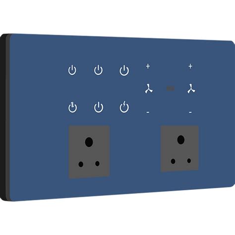 12 Gang (6 Switch + 2 Fan + 2 Plug ) IR Remote & Wi-Fi Touch Switch