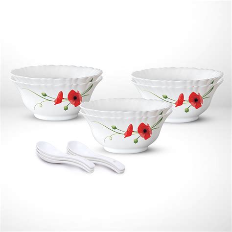 Buy Red Carnation Soup Bowl Set Serves 6 at Best Price Online in India ...