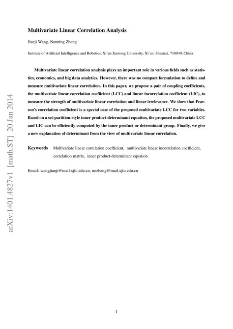 Multivariate Correlation Analysis 的图像结果