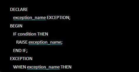 Image result for Oracle Exception Handling