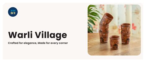 ExclusiveLane 'Warli Village Tales' Handcrafted Ceramic Cutting Chai ...