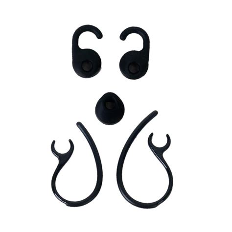 Milaan Black Ear Hook Ear Bud Gels Set for Jabra EASYGO/EASYCALL/Clear ...