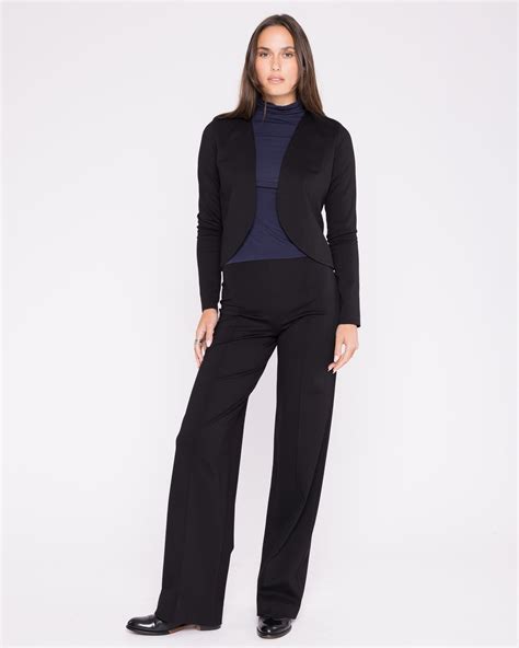 Black Ponte Knit Straight Leg Pant | Ripley Rader