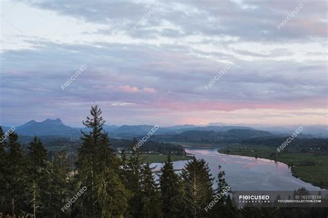 Clouds turn pink in the evening — mountains, united - Stock Photo | #162315138