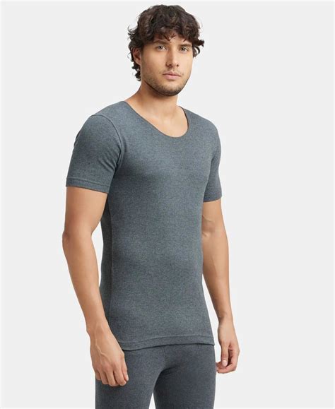 Buy Super Combed Cotton Rich Half Sleeved Thermal Undershirt with ...