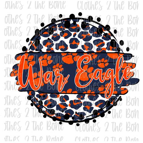 Auburn Tigers Football War Eagle Digital PNG - Etsy