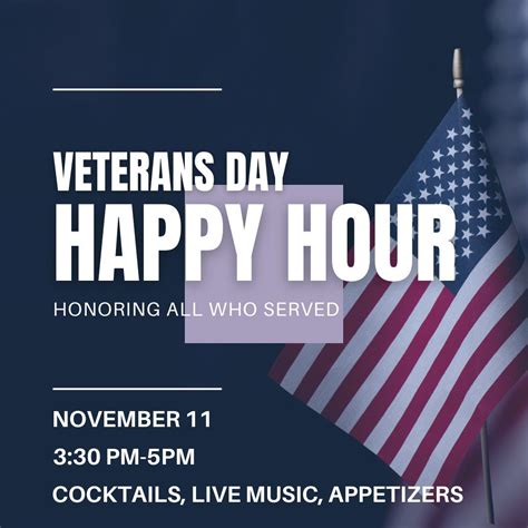 The Sycamore Veterans Day Happy Hour, 745 Sycamore Street, River Falls ...