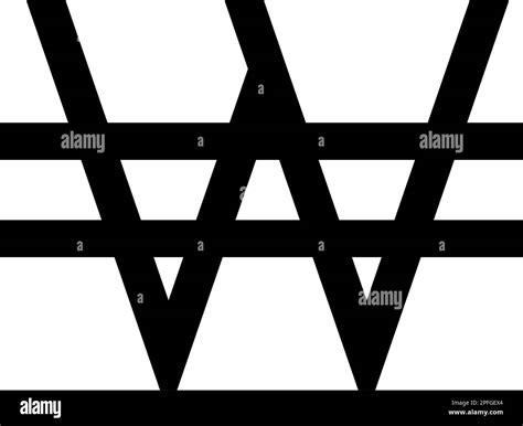 Symbol won Korea money sign KRW currency monetary icon black color ...