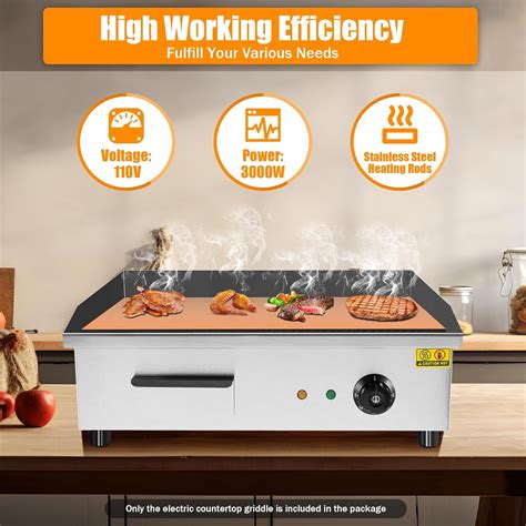 Hilberiazel 22 Commercial Electric Griddle, 110V Flat Top India | Ubuy