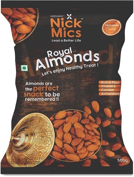 Nickmics Royal Almond (250g/500g) (250g) : Amazon.in: Grocery & Gourmet ...