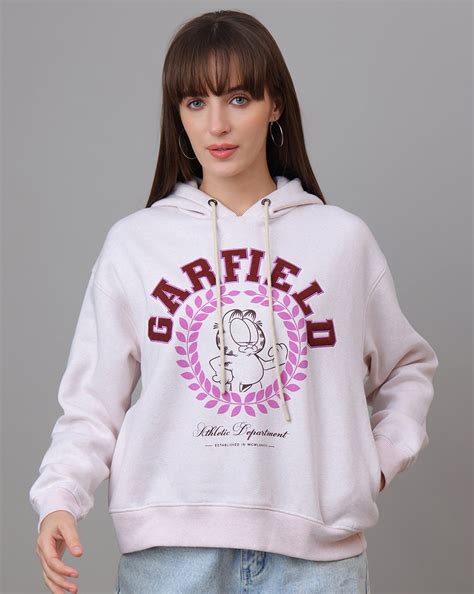 Garfield Printed Relaxed Fit Hoodie For Women – Free Authority
