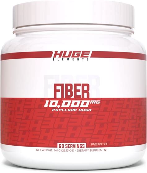 HugeSupplements Huge Supplements Fiber, 10 Grams of Premium Psyllium ...