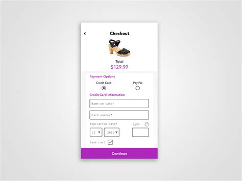 Daily UI Challenge #002 - Checkout by Vivian Lopez on Dribbble