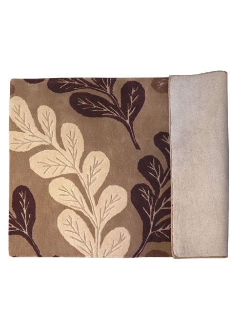 Carpet Hand Tufted 100% Woollen Floral Brown Grey - 4 X 6 Feet – Zeba World
