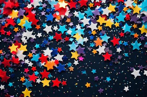 Birthday themed background with an array of objects on brown backdrop ...