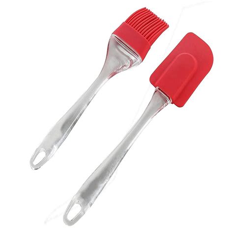 Buy A K WORLD Red poll Silicone Spatula and Pastry Brush Set Special ...