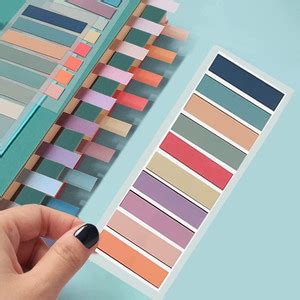Prititi 5.9 inch Sticky Notes Plastic 60 Colors Sticky Tabs Highlighter ...