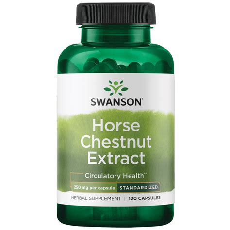 Swanson Horse Chestnut Supplement Pills, 22% Aescin (Standardized), 250 ...