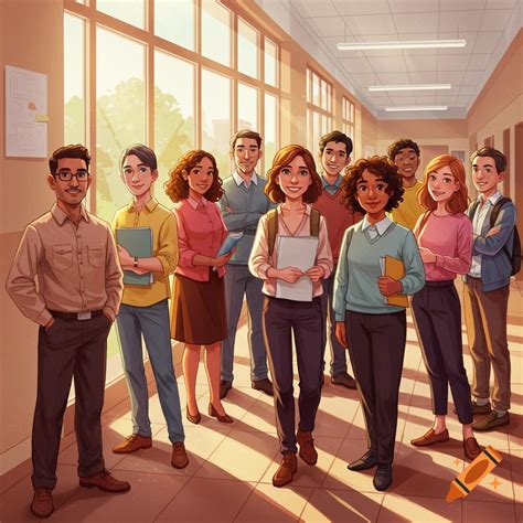 Illustrated image of three teenage students standing in a school ...