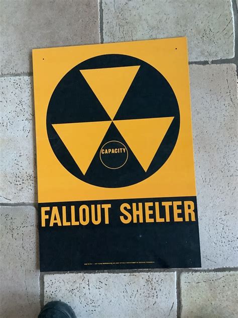 FALLOUT SHELTER SIGN (ORIGINAL, NEVER CIRCULATED) | #4599254214