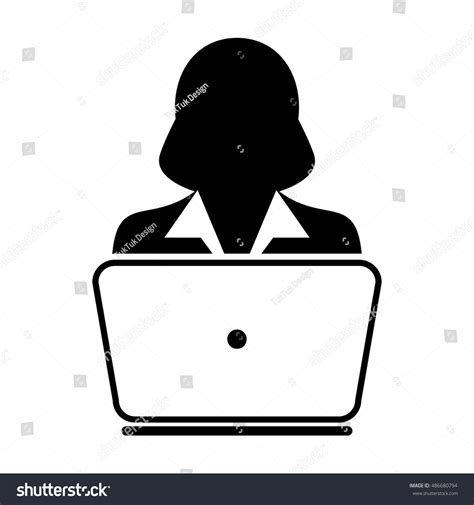 Icon of a Lady Using Computer 的图像结果