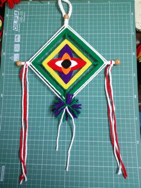 OJO DE DIOS Ojo de Dios Huichol realizado por teresa lopez | Ojo de ...