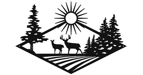 Morning Rise Deer Hunting Steel Metal Wall Art Sign for Home Cabin ...