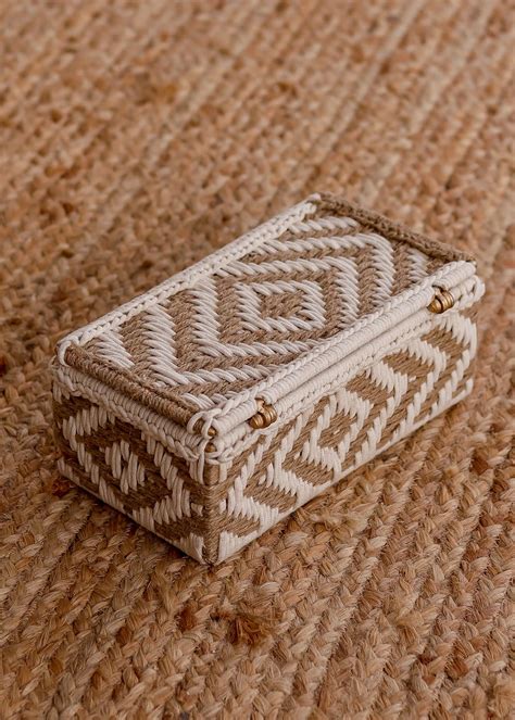 Get Beige And White Jute Box at ₹ 2200 | LBB Shop