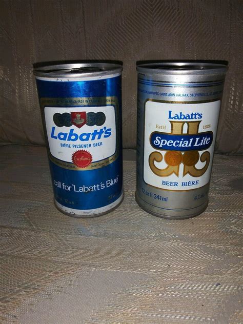 4 John Labatts Vintage Beer Cans 12 Oz VTG Man Cave Bar Decor Canada ...