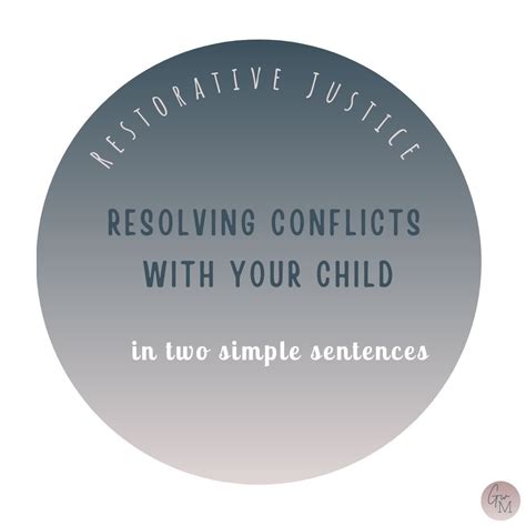 Restorative Justice | Simple sentences, Resolving conflict, Sentences
