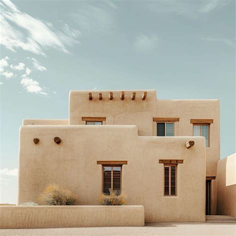 Minimalist Pueblo-Style home: Tradition Meets Modern Simplicity ...