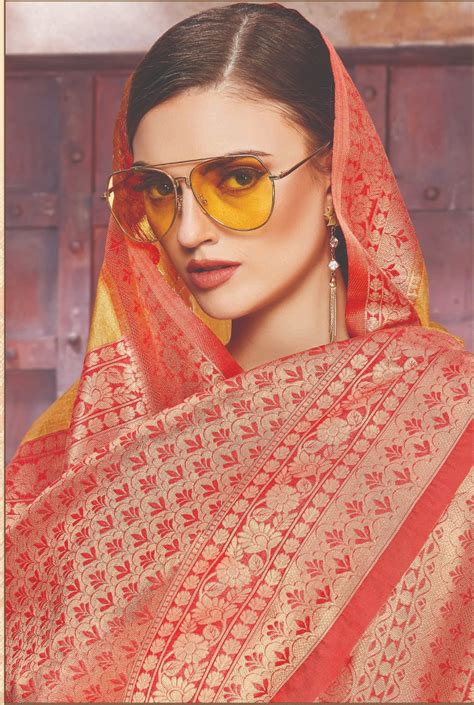 SANGAM PRINTS NILIMA BANARASI CRYSTAL SILK TRADITIONAL LOOK SAREE ...